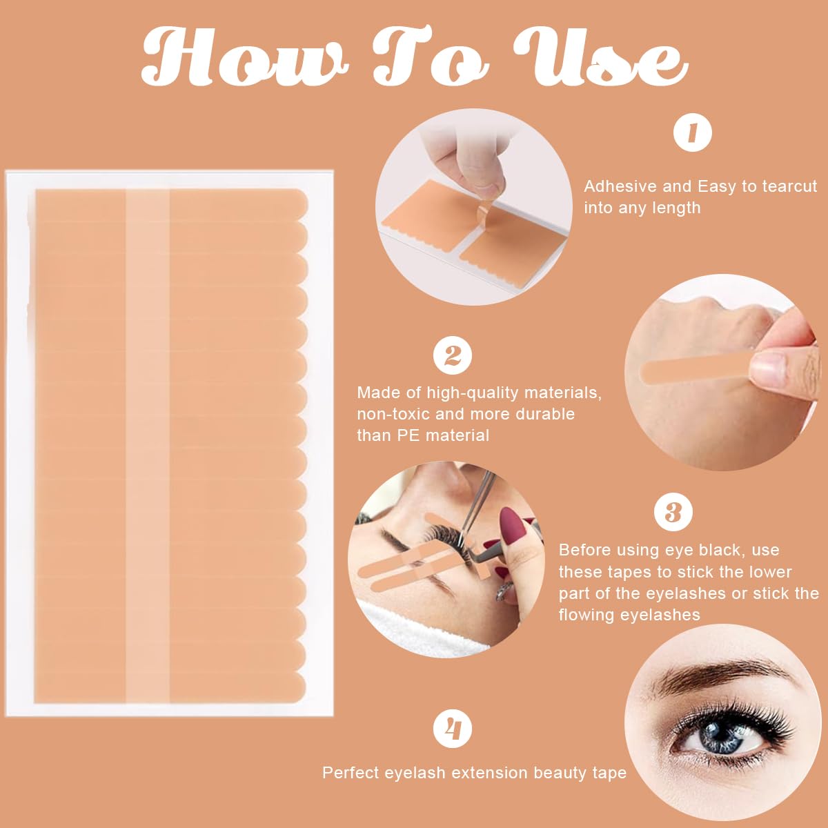 MAYCREATE 320pcs Eyelash Extension Tape False Eyelashes Adhesives Under Eye Lash Tape Breathable Non-woven Eyelid Lifting Micropore Medical Tape for Individual Eyelash Extensions MAYCREATE 320pcs Eyelash Extension Tape False Eyelashes Adhesives Under Eye Lash Tape Breathable Non-woven Eyelid Lifting Micropore Medical Tape for Individual Eyelash Extensions